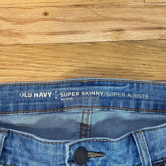 Hand reverse dyed painted flowers vines Jeans size 12 skinny - Picture 10 of 10